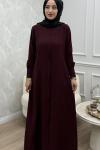 Afra Elbise Bordo
