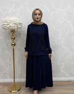 Hülya Etek Takım Lacivert
