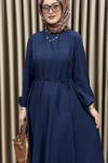 Kamelya Elbise Lacivert