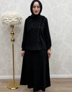 Melda Etek Takım Siyah