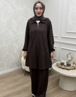 Nesli Takım Kahverengi