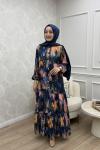 Sümbül Elbise Lacivert