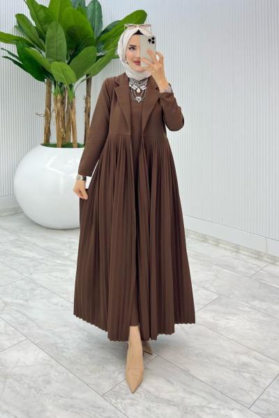 Acı Kahve Laker Tasarım Takım Tesettür Giyim