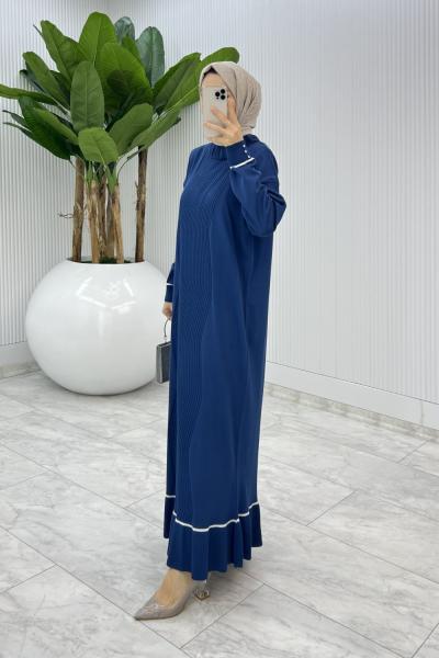İndigo Bensu Triko Elbise Tesettür Giyim