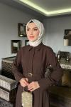 Kahve Premıum Farah Elbise Tesettür Giyim