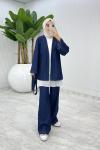 Lacivert Nilsu Pantolon Takım Tesettür Giyim