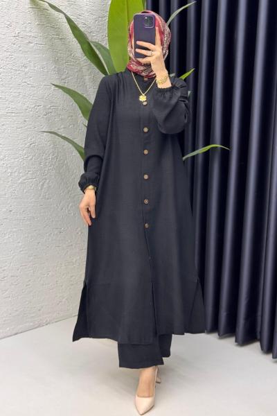 Siyah Mehtap Takım Tesettür Giyim