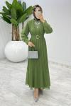 Yeşil Uçuş Uçuş Elbise Tesettür Giyim