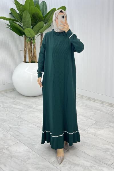 Zümrüt Bensu Triko Elbise Tesettür Giyim