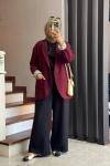 Carleen Ceket Bordo