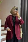 Carleen Ceket Bordo