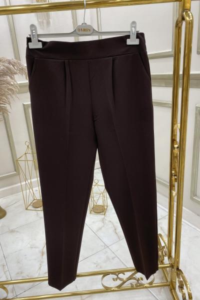 Dar Paça Double Pantolon Kahverengi