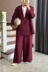 Monela Ceket Takım Bordo