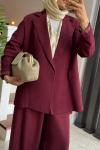 Monela Ceket Takım Bordo