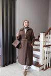 SAGE KAPİTONE MONT  KAHVERENGİ