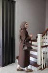 SAGE KAPİTONE MONT  KAHVERENGİ