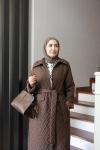 SAGE KAPİTONE MONT  KAHVERENGİ