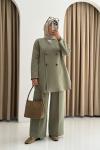 Scuba Ceketli Takım Haki