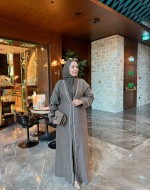 Sera Abaya Takım Kahverengi