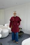 •Seyyar Pelerinli Trençkot• Bordo