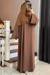 SOVERA ABAYA Kahverengi