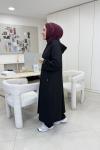 Uzun Kapüşonlu İkiiplik Takım Siyah