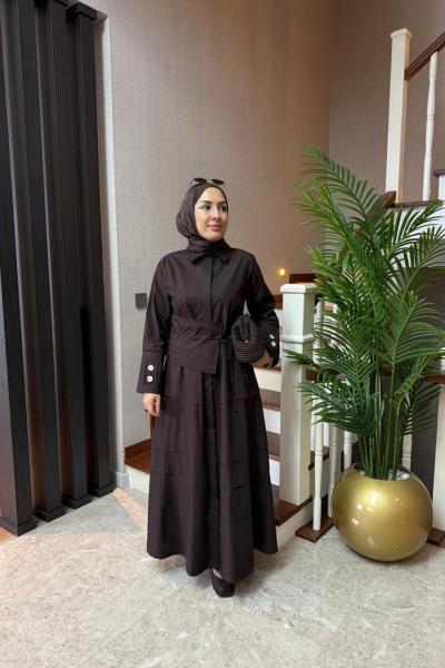 Wonda Elbise Kahverengi