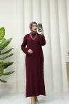 ARİA TRİKO ELBİSE  Bordo