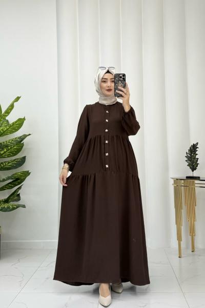 Layla Elbise Acı Kahve