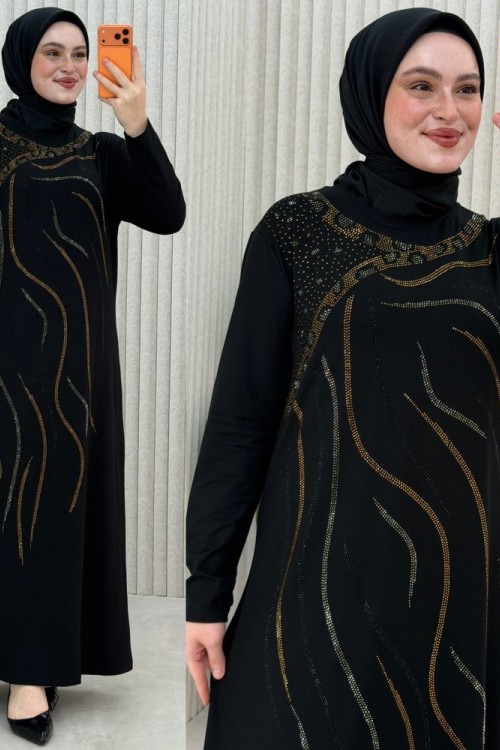 Lal Taşlı Elbise