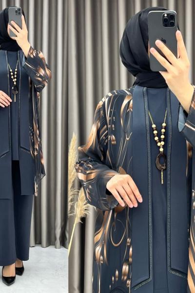 zümrüt pantolonlu takım