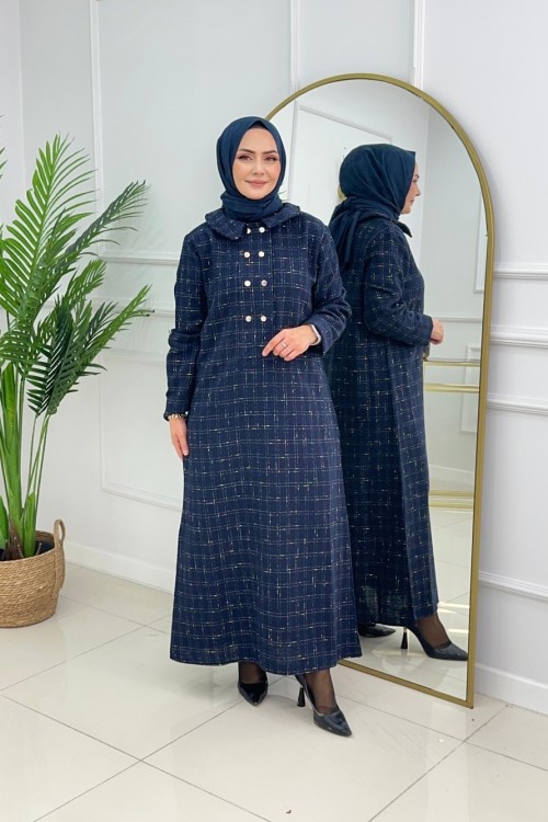 EDNA ELBİSE-LACİVERT
