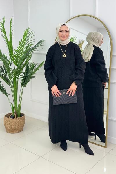 ELVİN ETEKLİ TAKIM - SİYAH