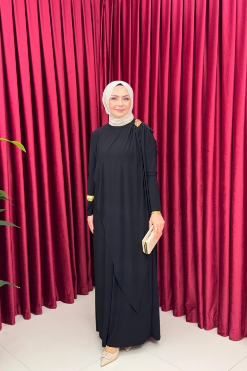 EVİE ELBİSE-SİYAH