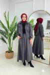 HİFA ETEKLİ TAKIM - ANTRASİT