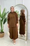 PINAR ETEKLİ TAKIM - KAHVERENGİ