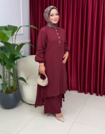 RİVA MÜSLİN TAKIM - BORDO