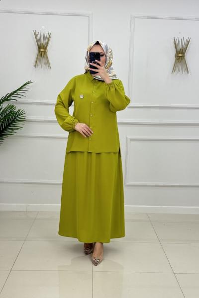 SELİN ETEKLİ TAKIM-YAĞ YEŞİLİ