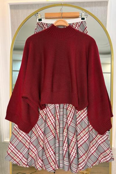 VALON PREMİUM KAZAK  Bordo