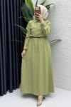 Azra Elbise Tesettür Giyim  Olive
