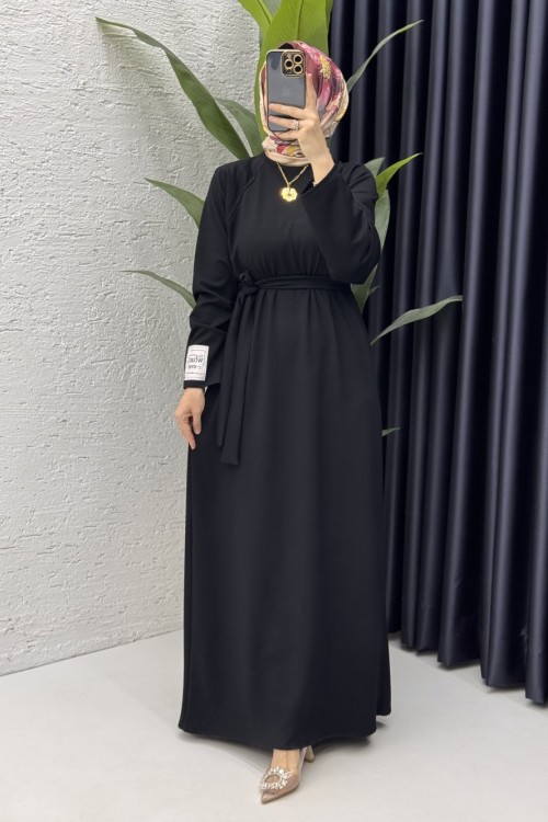 Hüsna Elbise Tesettür Giyim Siyah