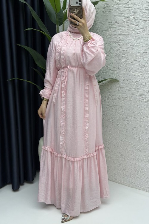 Lady Elbise Tesettür Giyim  Pembe