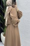 Leyza Elbise Tesettür Giyim  Camel