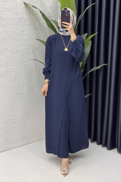 Neslişah Pantolon Takım  Lacivert