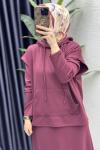 Nesrin Elbise Takım Bordo