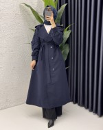 Rabia Trench Tesettür Giyim  Lacivert