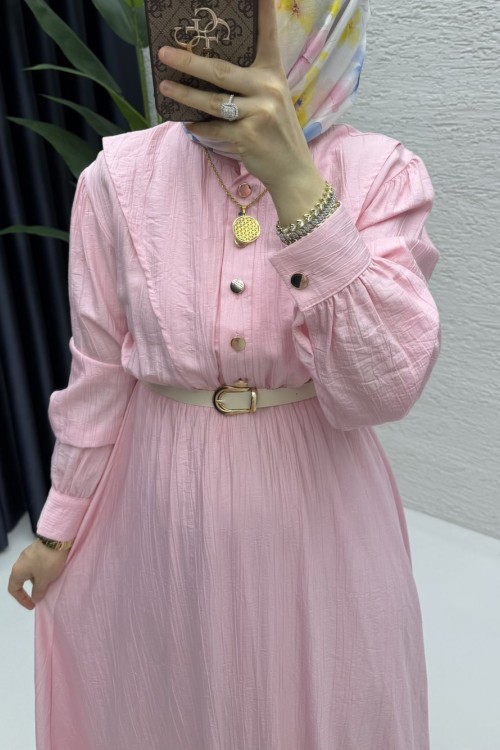 Vera Elbise Tesettür Giyim  Pembe