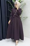 Zahidar Elbise Tesettür Giyim  Mürdüm