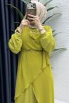 Zerrin Tulum Tesettür Giyim  Yağ Yeşili