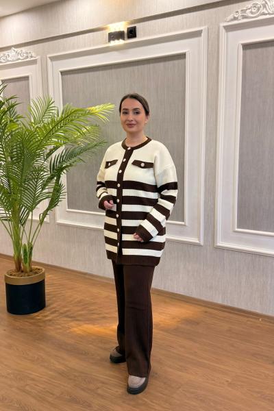 Linea Takım - Kahverengi